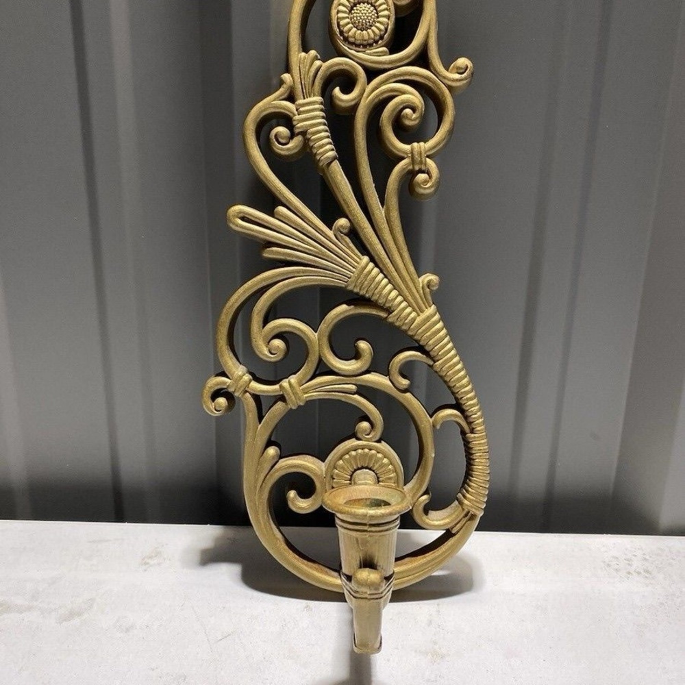 Homco Gold Wall Sconce